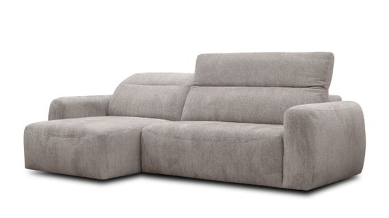 Canapé D'angle 4 Places Nero, Tissu Beige