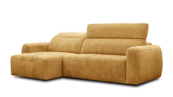 Canapé D'angle 4 Places Nero, Tissu Jaune