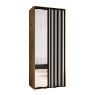 Armoire Sapporo 2 à Portes Coulissantes 205,2/110/60 2 Portes (artisan/blanc)