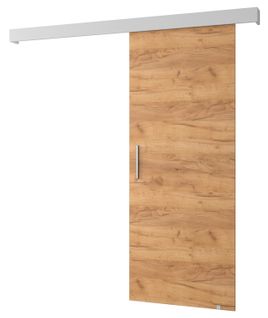 Portes Coulissantes Salwador I 80x204 Cm (chêne Craft / Blanc / Argent)
