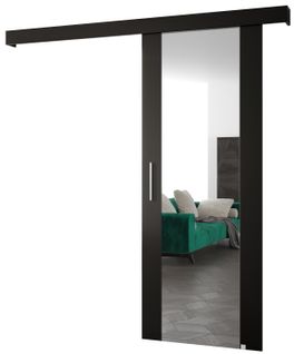 Portes Coulissantes Salwador Ii 90x204 Cm (noir / Noir / Argent)