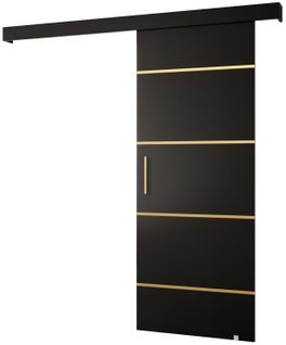 Portes Coulissantes Salwador Iv 90x204 Cm (noir / Noir / Or)