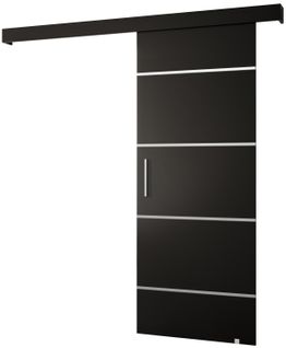 Portes Coulissantes Salwador Iv 90x204 Cm (noir / Noir / Argent)