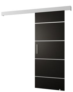 Portes Coulissantes Salwador Iv 90x204 Cm (noir / Blanc / Argent)