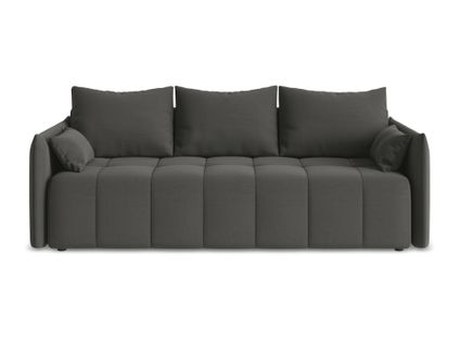 Canapé 3 Places Convertible Moku En Velours Acier