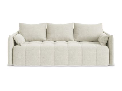 Canapé 3 Places Convertible Moku En Tissu Bouclette Sable