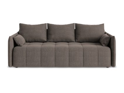 Canapé 3 Places Convertible Moku En Tissu Bouclette Choolat