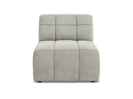 Fauteuil Pour Canapé Modulable Aloha En Velours Gris Clair