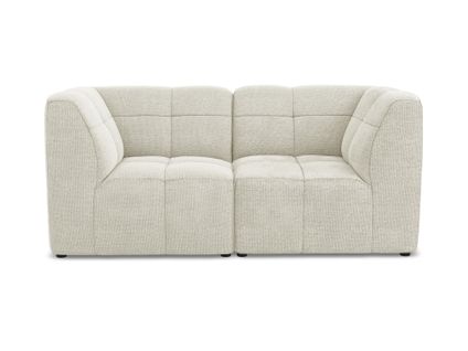 Canapé Modulable 2 Places Aloha En Tissu Bouclette Sable