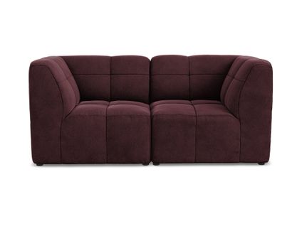 Canapé Modulable 2 Places Aloha En Velours Bourgogne
