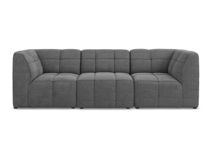 Canapé Modulable 3 Places Aloha En Tissu Bouclette Blanc