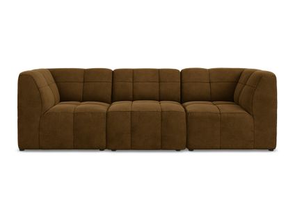 Canapé Modulable 3 Places Aloha En Velours Moutarde