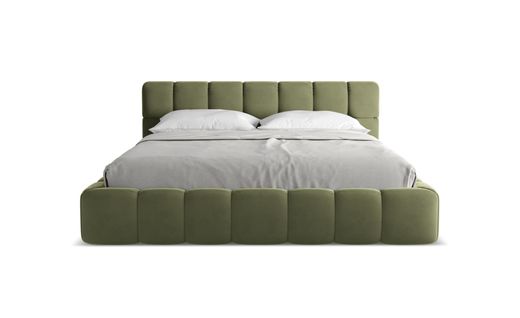 Lit Coffre Nalu 180x200 Cm En Velours Olive