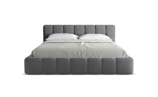 Lit Coffre Nalu 180x200 Cm En Velours Acier