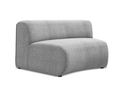 Fauteuil D'angle Pour Canapé Modulable Ekahi En Tissu Chenille Gris Clair