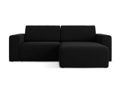 Canapé Modulable D’angle S Droit Kalea En Samt Noir