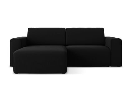 Canapé Modulable D’angle S Gauche Kalea En Samt Noir
