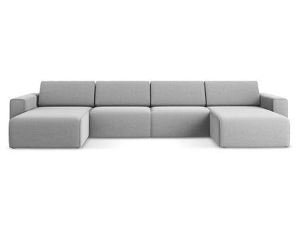 Canapé Modulable Panoramique Kalea En Samt Gris