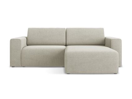 Canapé Modulable D’angle S Droit Kalea En Tissu Texturé Beige Clair