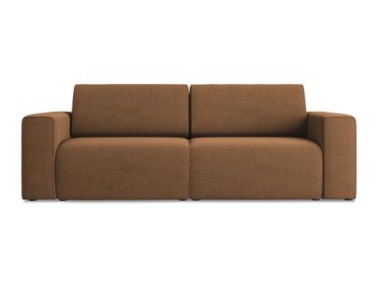 Canapé Modulable 3 Places Kalea En Tissu Texturé Terre Cuite