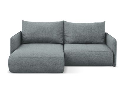 Canapé D’angle 2,5 Places Gauche Convertible Nanea En Tissu Chenille Jeans