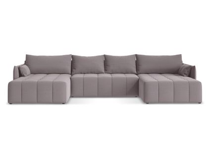 Canapé Panoramique 5 Places Moku En Velours Lavande