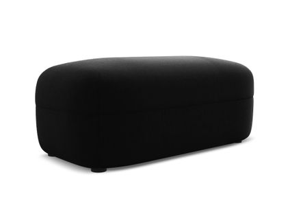 Pouf Moana En Velours Noir