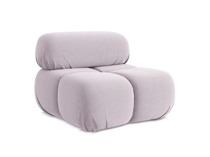 Fauteuil Lokua En Samt Lavande