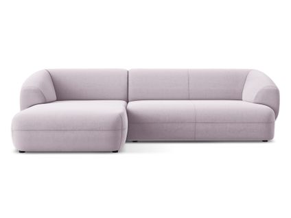 Canapé D'angle 3 Places Modulaire Gauche Moana En Velours Lavande