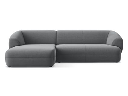 Canapé D'angle 3 Places Modulaire Gauche Moana En Velours Acier
