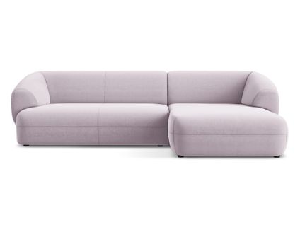 Canapé D'angle 3 Places Modulaire Droit Moana En Velours Lavande