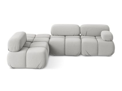 Canapé D'angle Modulaire Gauche Lokua En Samt Argent