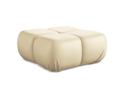 Pouf Lokua En Cuir Artificiel Beige