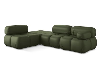 Canapé D'angle Modulaire Gauche Lokua En Cuir Artificiel Vert