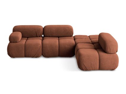 Canapé D'angle Modulaire Droit Lokua En Chenille Terre Cuite