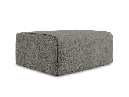 Pouf Kalea En Tissu Texturé Acier