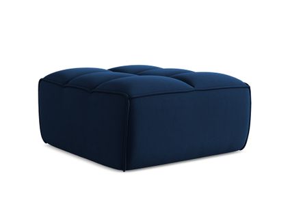 Pouf Kalai En Velours Bleu Royal