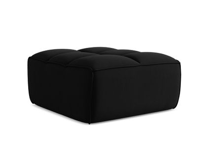 Pouf Kalai En Velours Noir