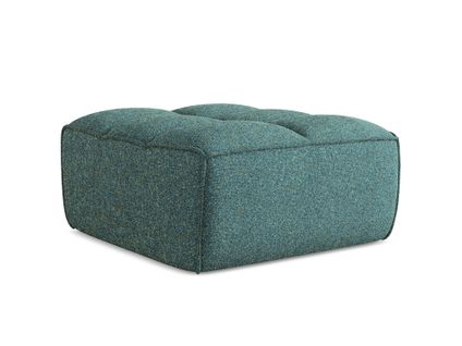 Pouf Kalai En Tissu Texturé Marin