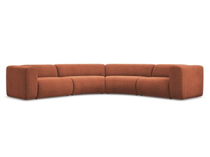 Canapé D'angle Modulaire Ekahi En Chenille Terre Cuite