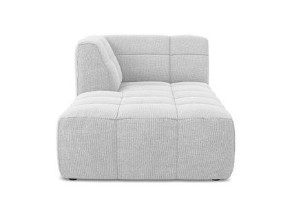 Méridienne Gauche Aloha En Tissu Bouclette Argent