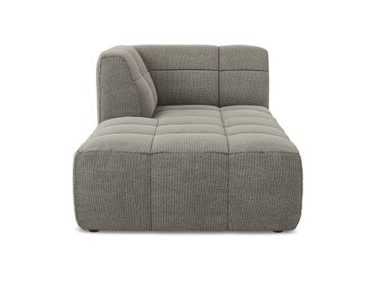 Méridienne Gauche Aloha En Tissu Bouclette Gris