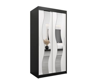 Armoire Sewilla à Portes Coulissantes 200/100/62 2 Portes (noir/blanc)