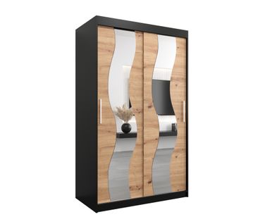 Armoire Sewilla à Portes Coulissantes 200/120/62 2 Portes (noir/artisan)