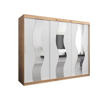 Armoire Sewilla à Portes Coulissantes 200/250/62 3 Portes (artisan/blanc)