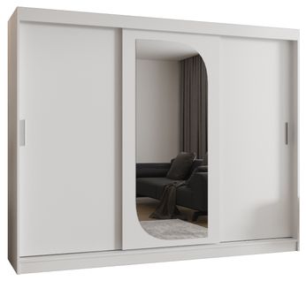 Armoire Lucy à Portes Coulissantes 200/250/62 3 Portes (blanc)