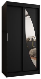 Armoire Milo à Portes Coulissantes 200/100/62 2 Portes (noir)