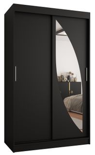 Armoire Milo à Portes Coulissantes 200/120/62 2 Portes (noir)