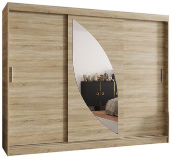 Armoire Milo à Portes Coulissantes 200/250/62 3 Portes (sonoma)