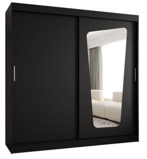 Armoire Moka à Portes Coulissantes 200/200/62 2 Portes (noir)
